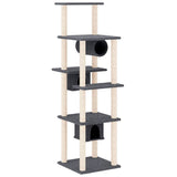 Vidaxl Cat Furniture z Sisal Scrating Posts 169 cm ciemnoszary