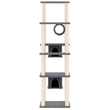 Vidaxl Cat Furniture z Sisal Scrating Posts 169 cm ciemnoszary
