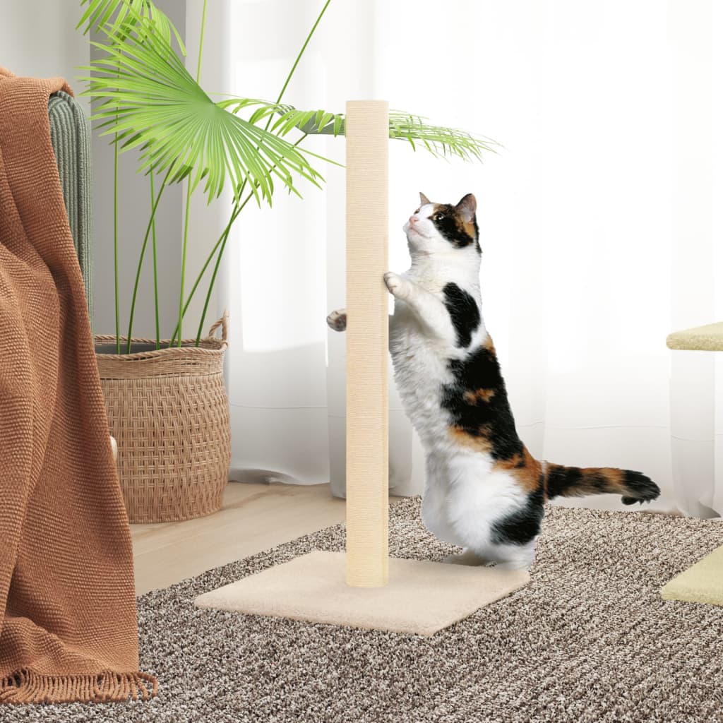 Vidaxl scratching post 35x35x70 cm cream -colored