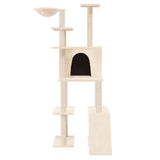 Vidaxl Cat Miwwelen mat Sisal kraazt Posts 166 cm Crème -Colorored