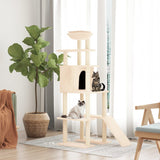 Vidaxl Cat Miwwelen mat Sisal kraazt Posts 166 cm Crème -Colorored