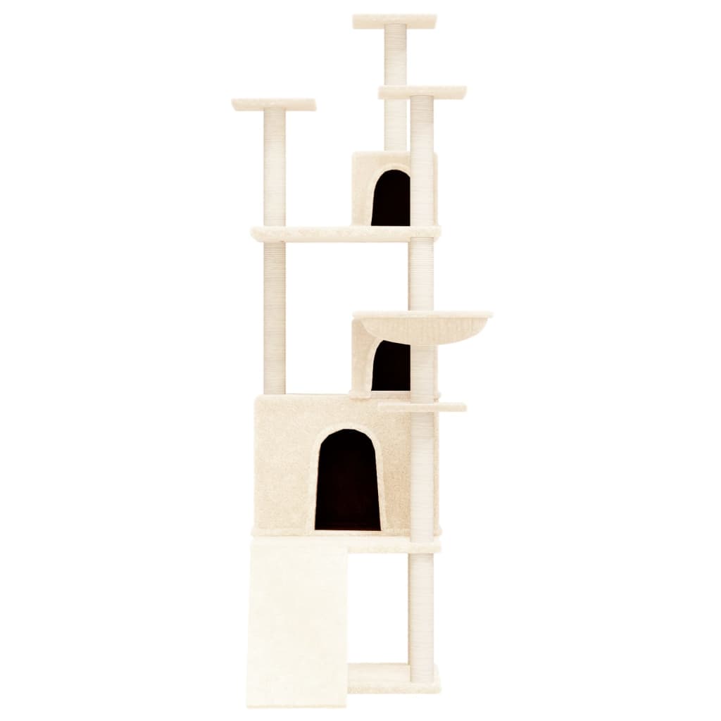 Vidaxl Cat Miwwelen mat Sisal kraazt Posts 175 cm Crème -Colorored