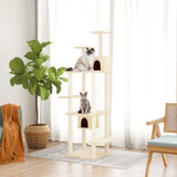 Vidaxl Cat Miwwel mat Sisal kraazt Posts 176 cm Crème -Colored