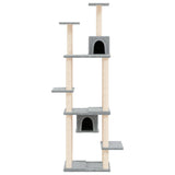 Móveis de gato vidaxl com sisal riscando postagens 176 cm cinza claro