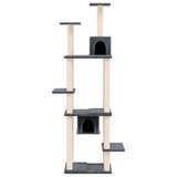 Móveis de gato vidaxl com sisal riscando postagens 176 cm cinza escuro