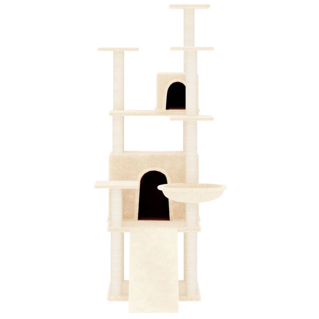 Vidaxl Cat Miwwelen mat Sisal kraazt Posts 154 cm Crème -Colored