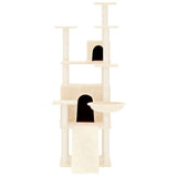 Vidaxl Cat Miwwelen mat Sisal kraazt Posts 154 cm Crème -Colored