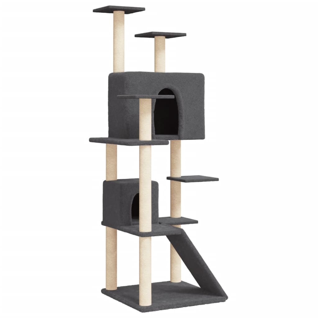 Vidaxl Cat Miwwelen mat Sisal kraazt Posts 153 cm donkel gro