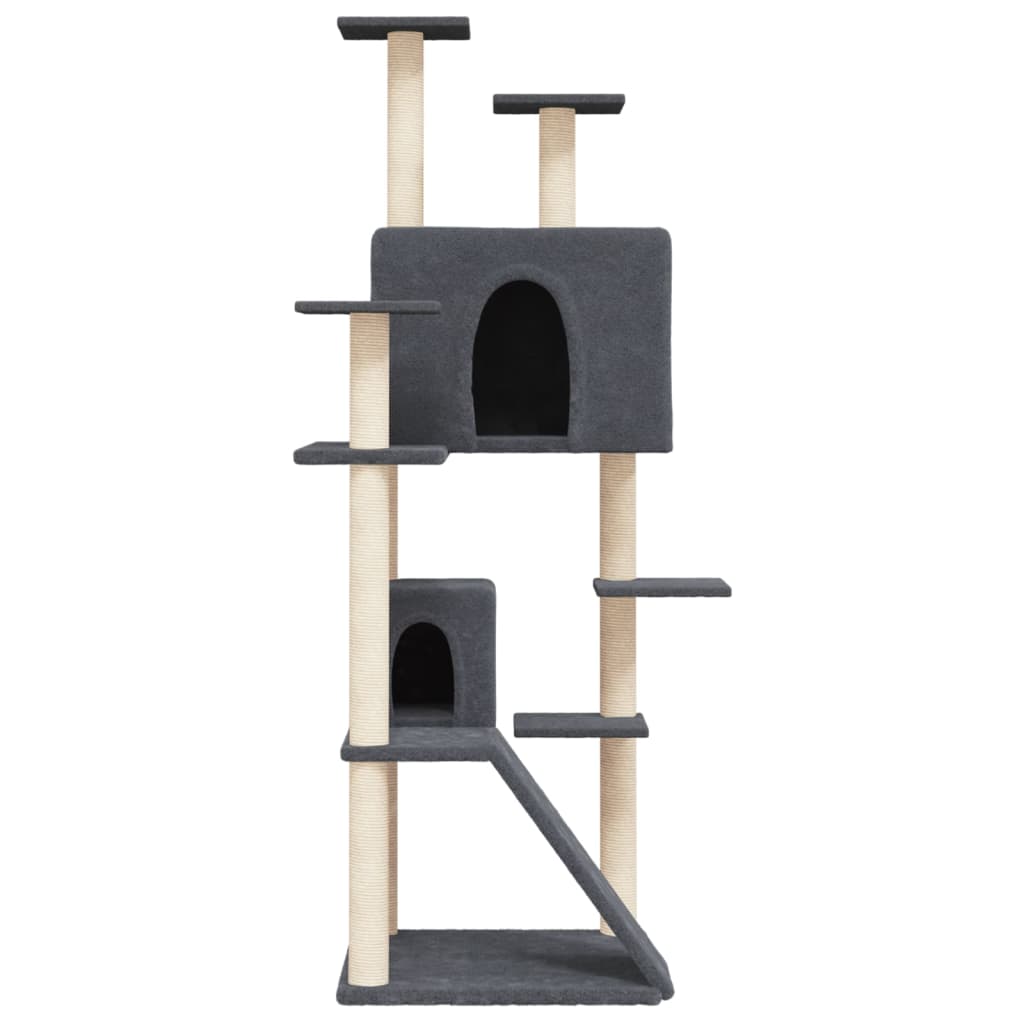 Vidaxl Cat Miwwelen mat Sisal kraazt Posts 153 cm donkel gro
