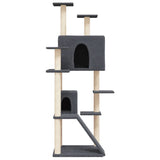 Vidaxl Cat Miwwelen mat Sisal kraazt Posts 153 cm donkel gro