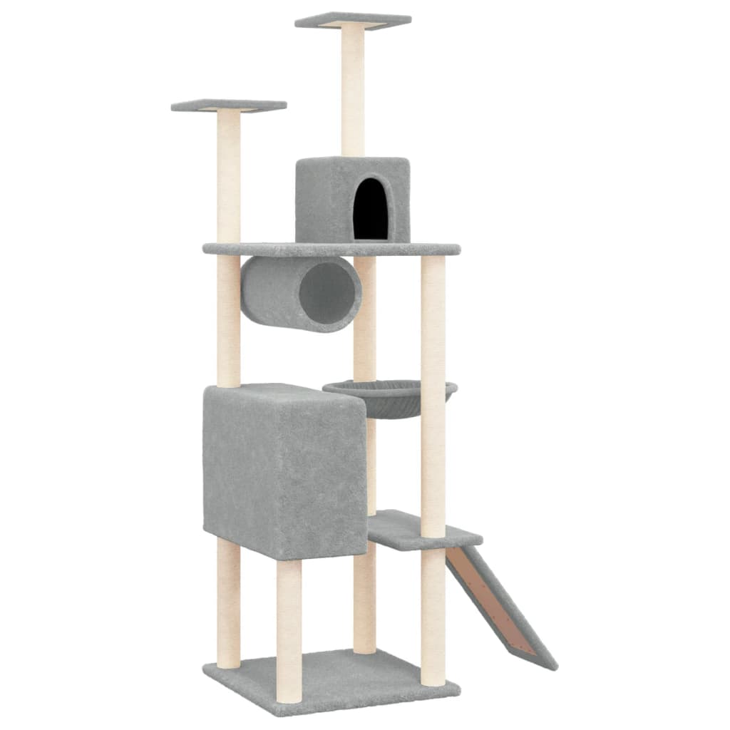 Vidaxl Cat Miwwelen mat Sisal Scratching Posts 168 cm Liicht