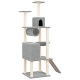 Vidaxl Cat Miwwelen mat Sisal Scratching Posts 168 cm Liicht