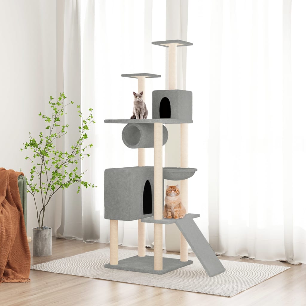 Vidaxl Cat Miwwelen mat Sisal Scratching Posts 168 cm Liicht
