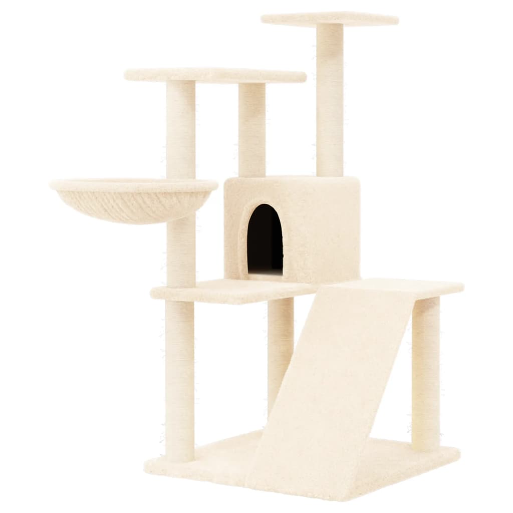 Vidaxl kattemøbler med sisal skrapende innlegg 94 cm krem ​​-farget