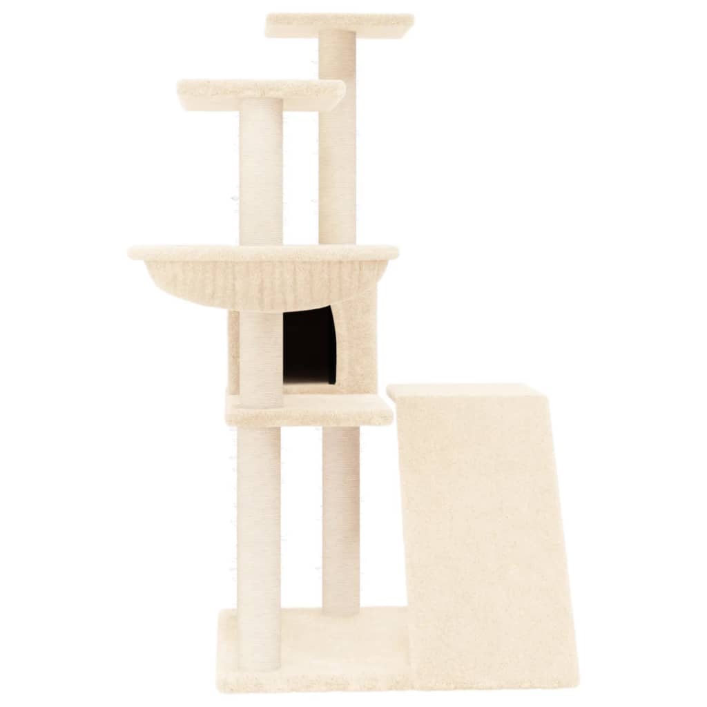Vidaxl kattemøbler med sisal skrapende innlegg 94 cm krem ​​-farget