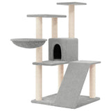 Vidaxl cat furniture with sisal scratching posts 94 cm light gray