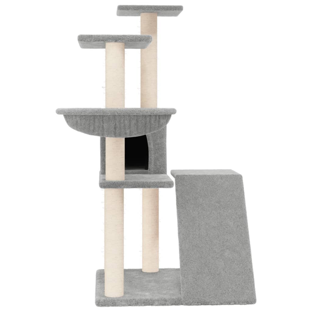Vidaxl cat furniture with sisal scratching posts 94 cm light gray