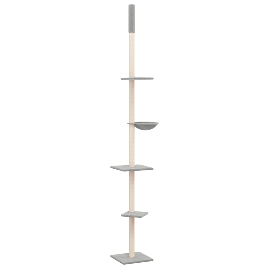 Vidaxl Cat Furniture Floor to Strop 263.5-289,5 cm světle šedá