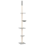 Vidaxl Cat Furniture Floor to Strop 263.5-289,5 cm světle šedá