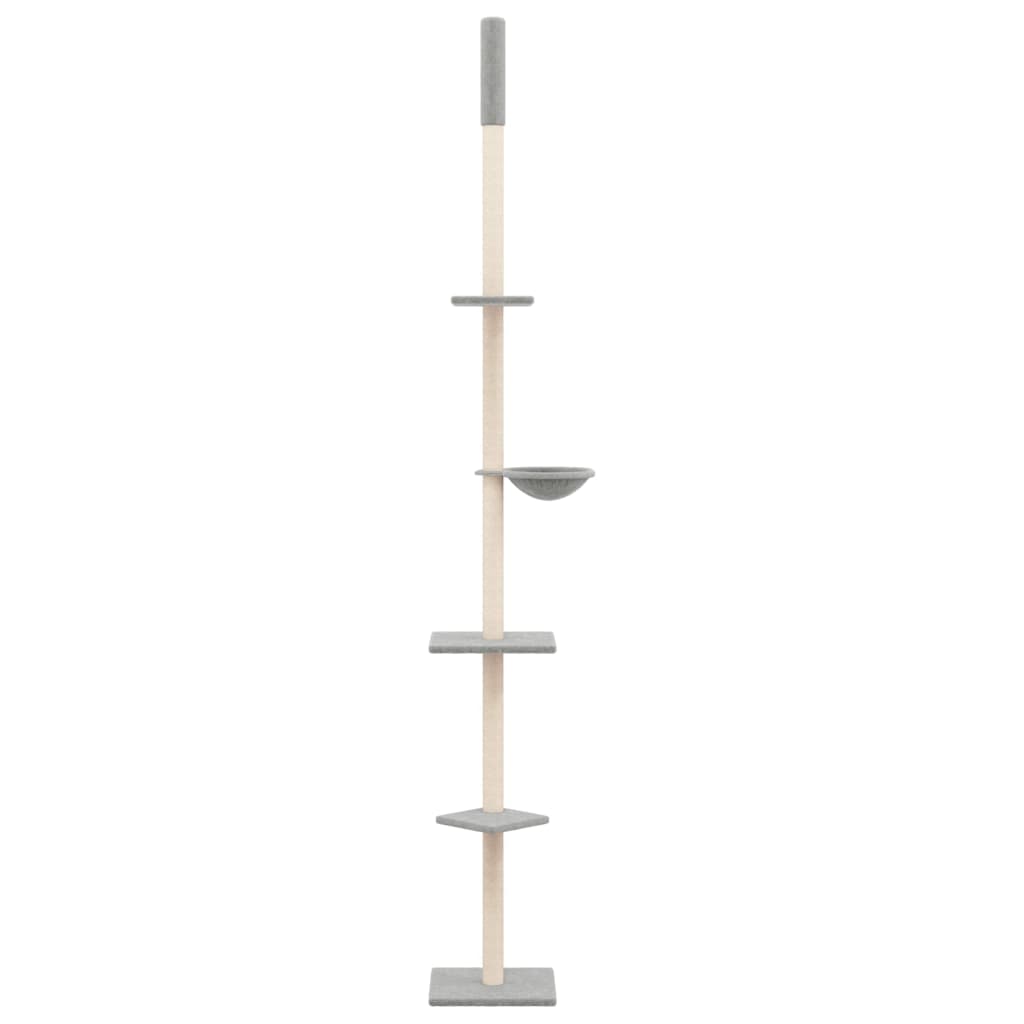 Vidaxl Cat Furniture Floor to Strop 263.5-289,5 cm světle šedá