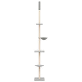 Vidaxl Cat Furniture Floor to Strop 263.5-289,5 cm světle šedá