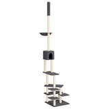 Vidaxl Cat Furniture Floor to Ceiling 268.5-294.5 cm Dark gray