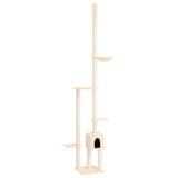 Vidaxl Cat møbler gulv til loft 258,5-284,5 cm cremefarvet