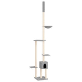 Vidaxl Cat møbler gulv til loft 258,5-284,5 cm lysegrå