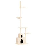 Vidaxl Cat Muebles de piso a techo 250.5-276.5 cm de color crema