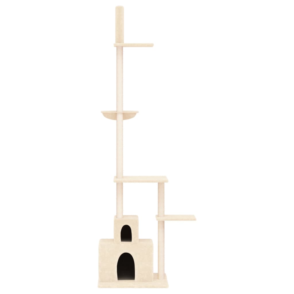 Vidaxl Cat Muebles de piso a techo 250.5-276.5 cm de color crema
