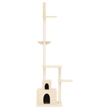Vidaxl Cat Muebles de piso a techo 250.5-276.5 cm de color crema