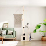 Vidaxl Cat Muebles de piso a techo 250.5-276.5 cm de color crema