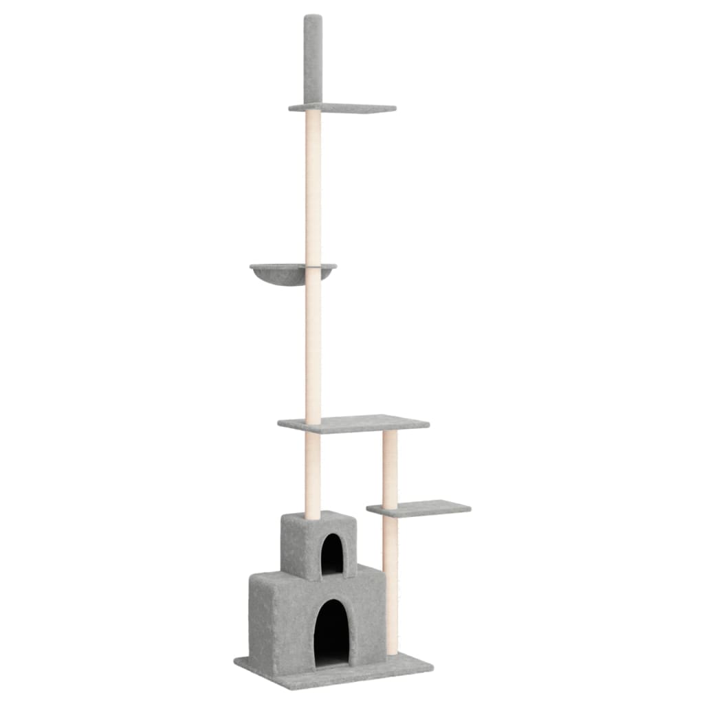 Vidaxl Cat møbler gulv til loft 250,5-276,5 cm lysegrå