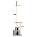 Vidaxl Cat møbler gulv til loft 250,5-276,5 cm lysegrå