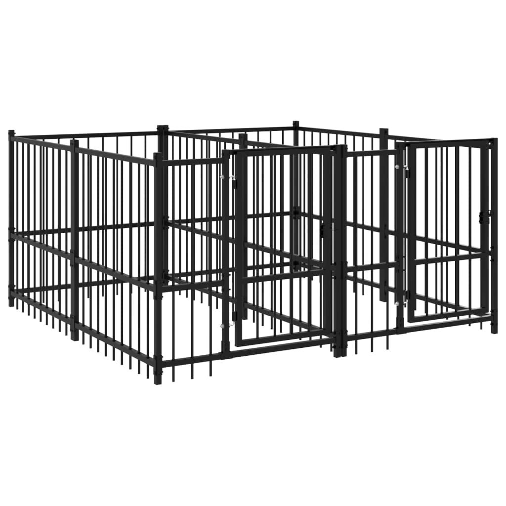 Vidaxl Hond Kennel fir ausserhalb 3,75 m² Stol