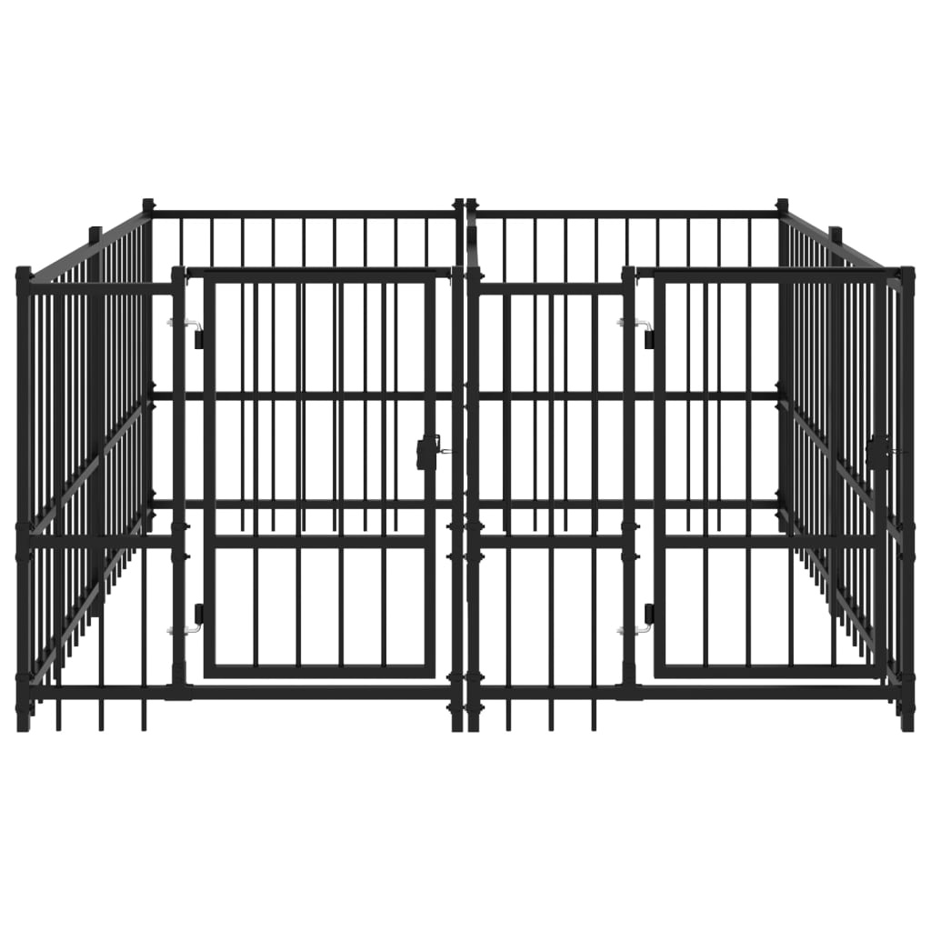 Vidaxl Hond Kennel fir ausserhalb 3,75 m² Stol
