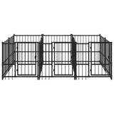 Vidaxl hundekennel for utenfor 5,63 m² stål