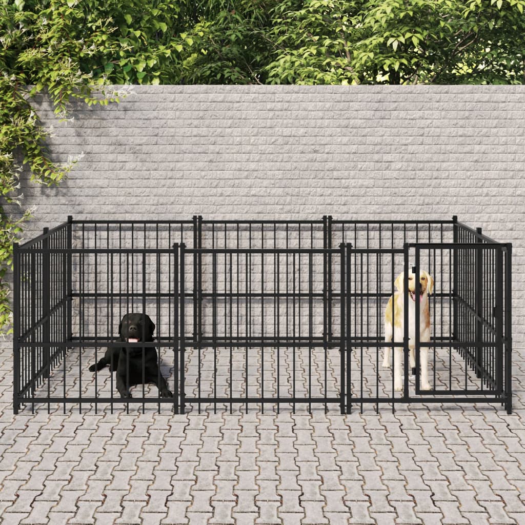 Vidaxl Hond Kennel fir ausserhalb 5.63 m² Stol