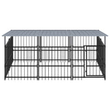 Vidaxl Dog Kennel con tetto 5,63 m² acciaio