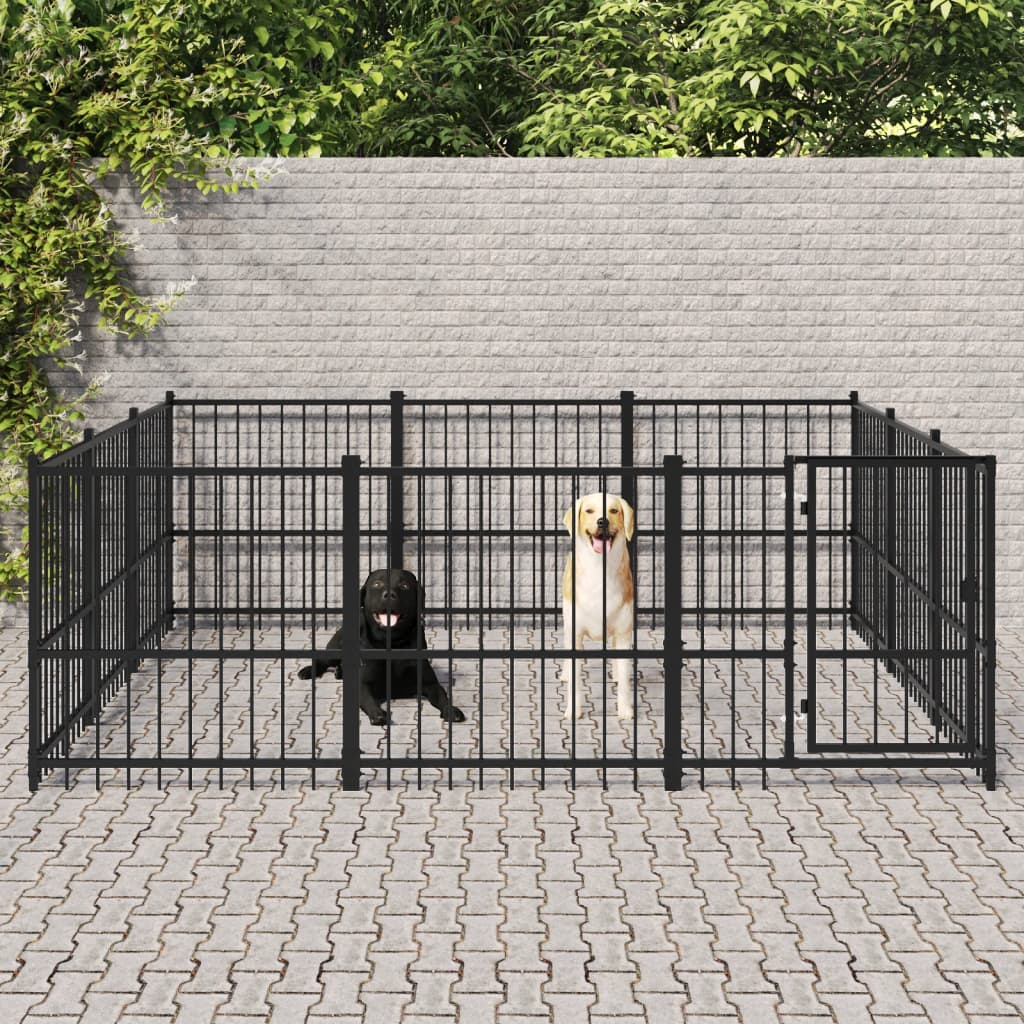 Vidaxl Hond Kennel fir ausserhalb 8,47 m² Stol