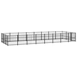 VidaXL dog kennel for outside 22.58 m² steel