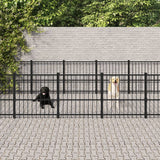 VidaXL dog kennel for outside 22.58 m² steel