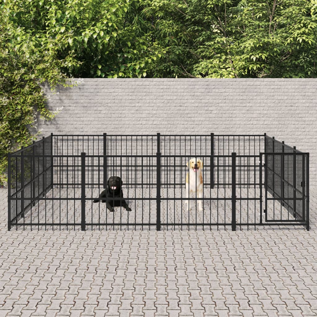 Vidaxl Hond Kennel fir dobausse 15,05 m² Stol