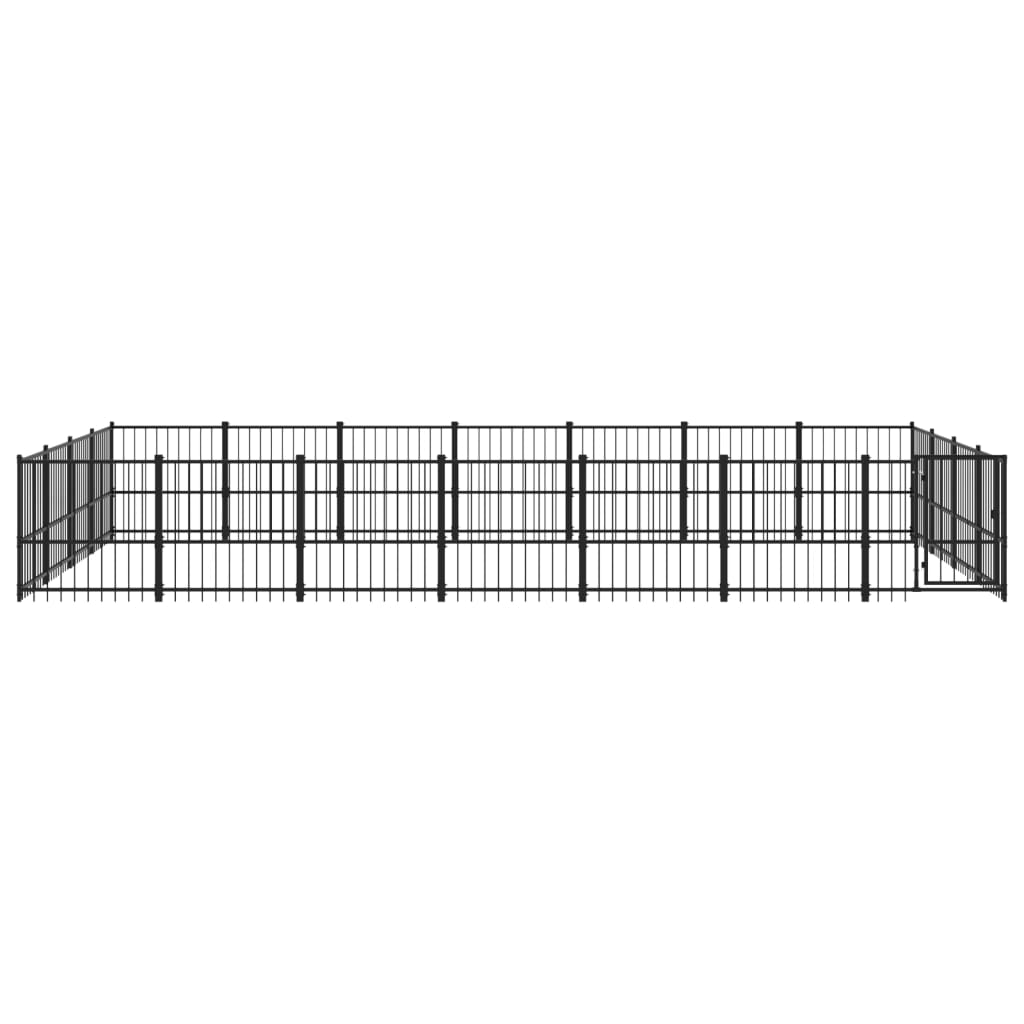 Vidaxl dog kennel for outside 26.35 m² steel