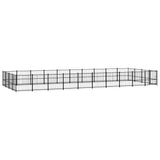 VidaXL dog kennel for outside 37.64 m² steel