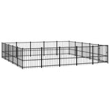 Vidaxl dog kennel for outside 23.52 m² steel