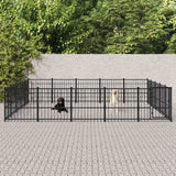 Vidaxl dog kennel for outside 23.52 m² steel
