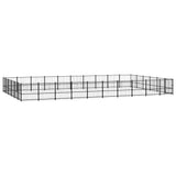 Vidaxl hundekennel for utenfor 56,45 m² stål