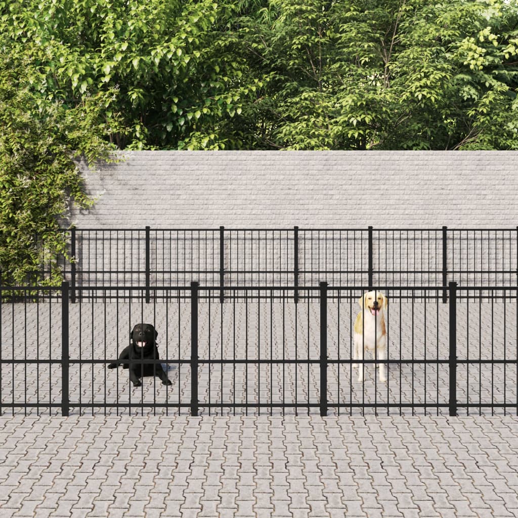 Vidaxl Hond Kennel fir ausserhalb 52,69 m²stel
