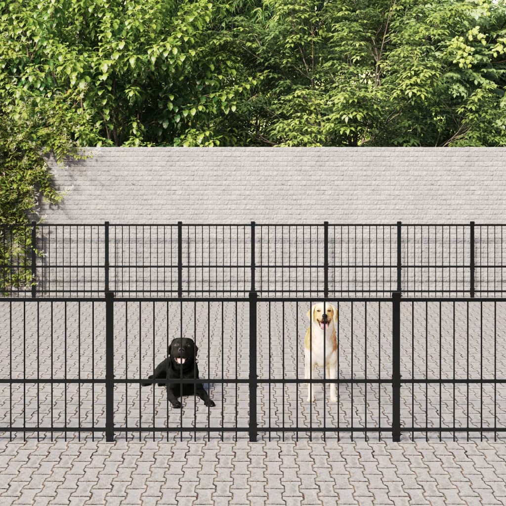 Vidaxl Hond Kennel fir ausserhalb 60,22 m² Stol